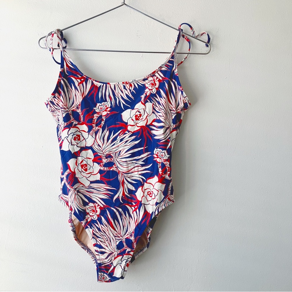 J.Crew • Playa One Piece in Floral Red/Blue
